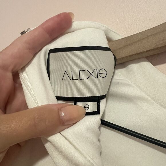 Alexis Marianne Tiered Bell-Sleeve Crepe Mini Dress Ivory Women's Size Small - Picture 4 of 10